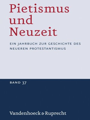 cover image of Pietismus und Neuzeit Band 37--2011